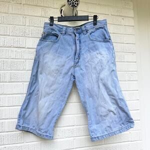 Southpole Vintage Y2K Light Washed Long Denim Shorts / Jorts